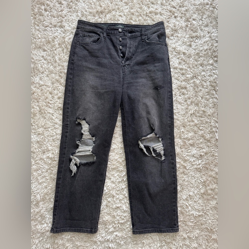 wild fable distressed black jeans highest rise straight